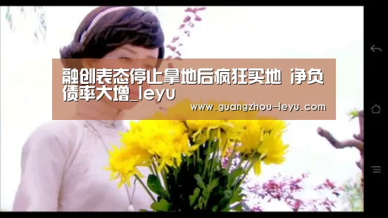 融创表态停止拿地后疯狂买地 净负债率大增_leyu(图1) 乐鱼体育